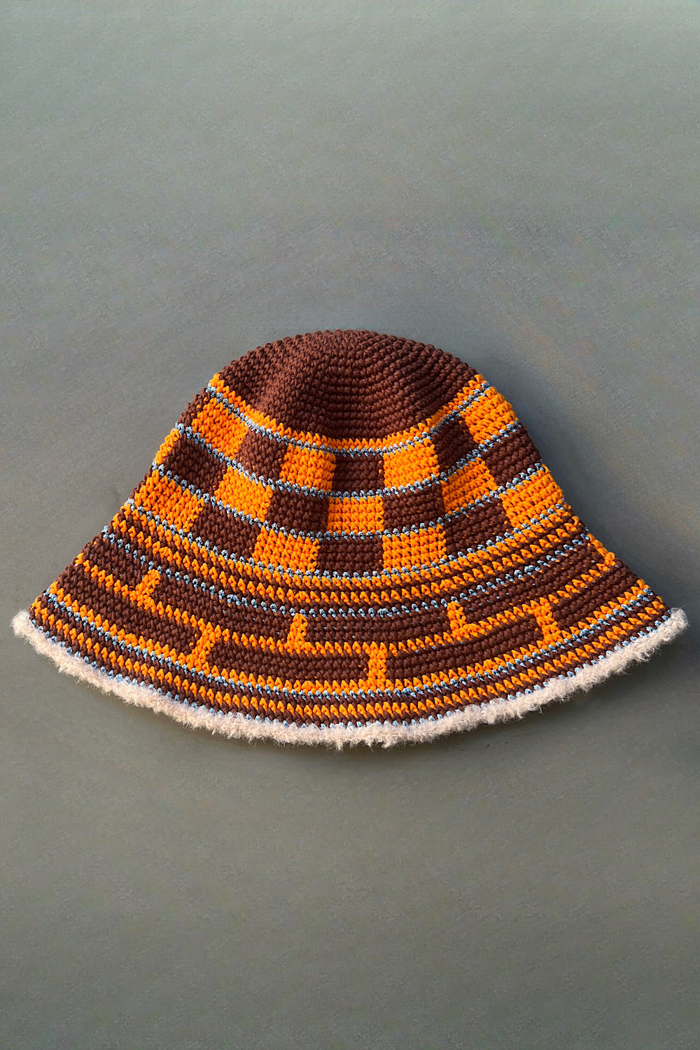 Orange Choc Crochet Bucket Hat