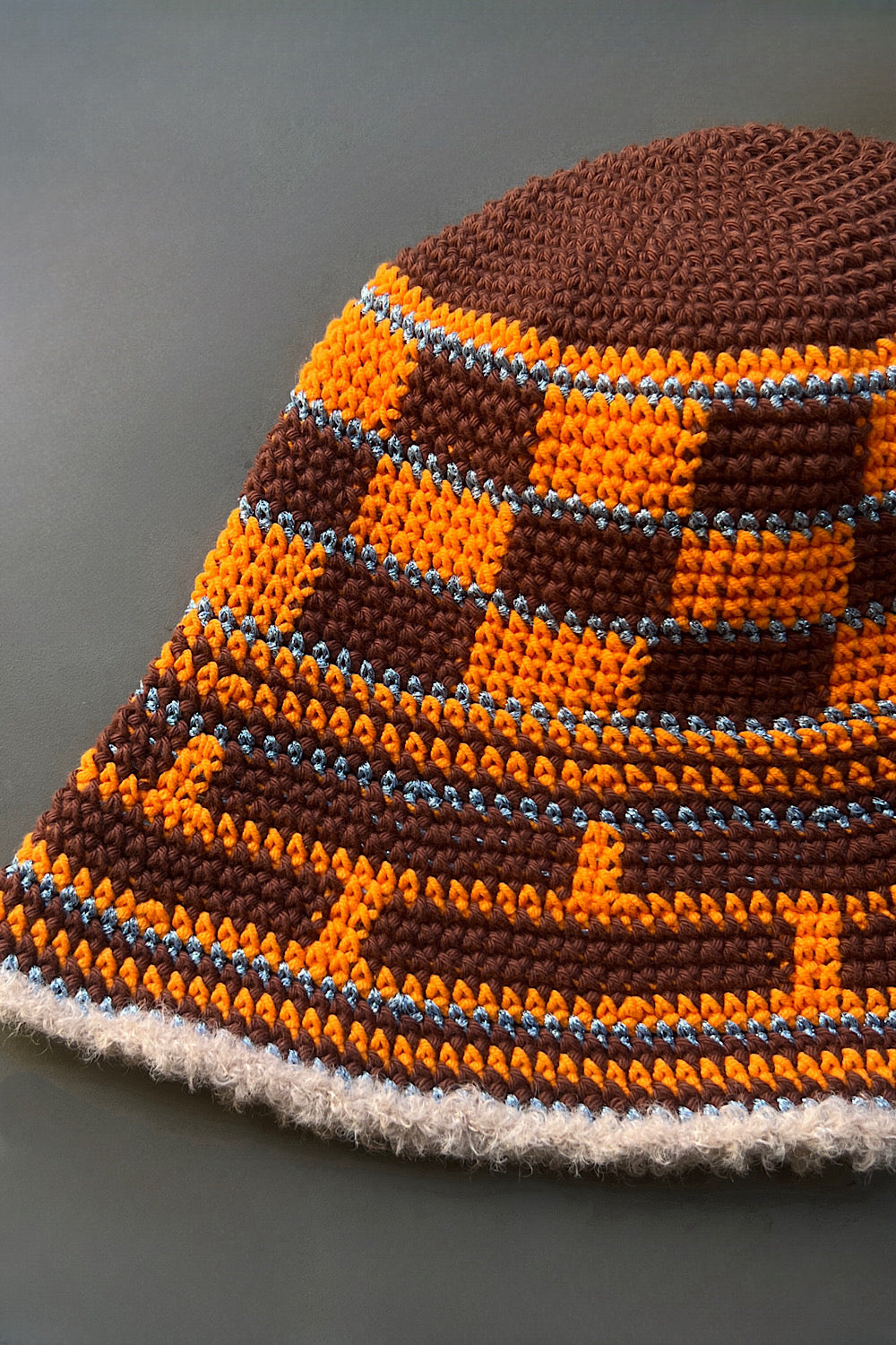 Orange Choc Crochet Bucket Hat