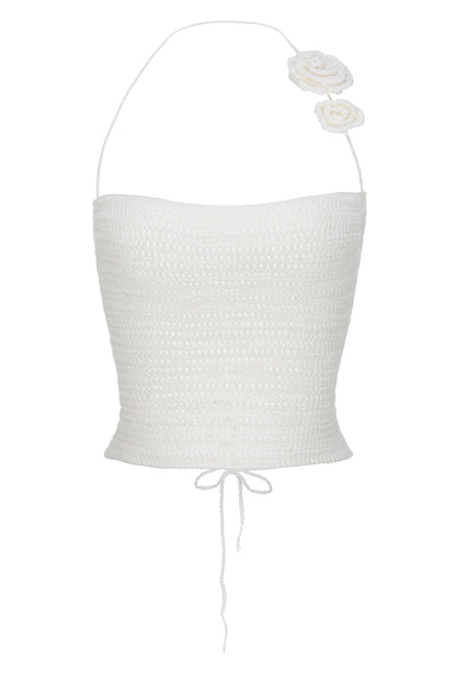  Fluffy mirage mini skirt in White by can she crochet