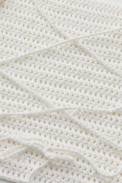 Rosaline Laced Top in white by can she crochet