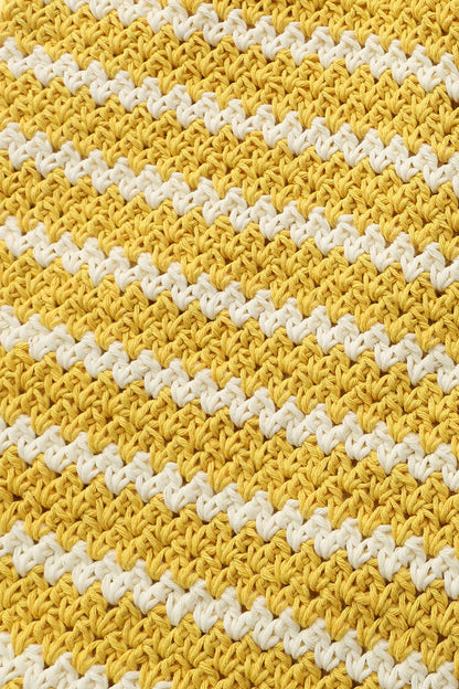 Blossom bare crochet bikini top in yellow white by can she crochet