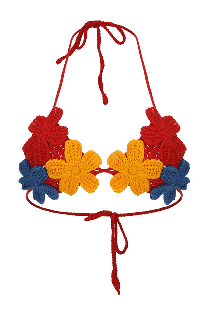 Blossom bare crochet bikini top tropical by can she crochet